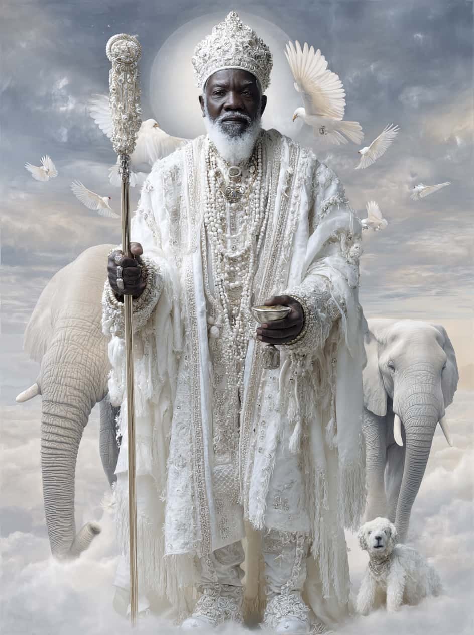 Representación de Obatalá, orisha de la pureza y la sabiduría
