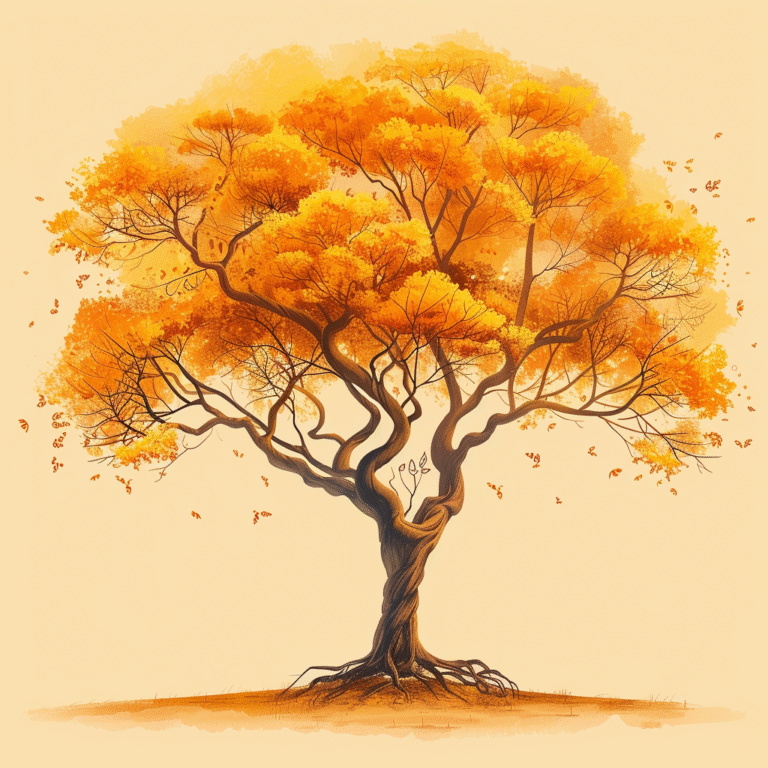 Ilustración del árbol sagrado Iroko en la tradición yoruba