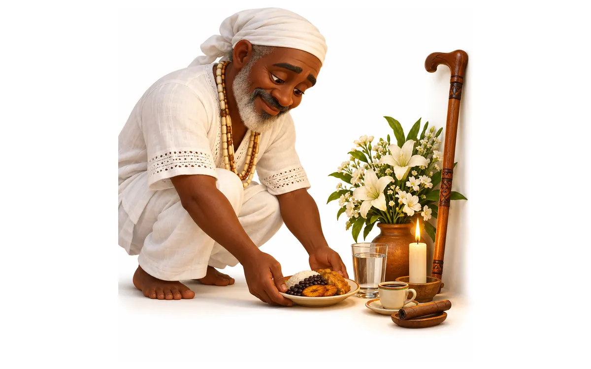 Eggun para el sacerdote (ilustración de Ofún Oshé)