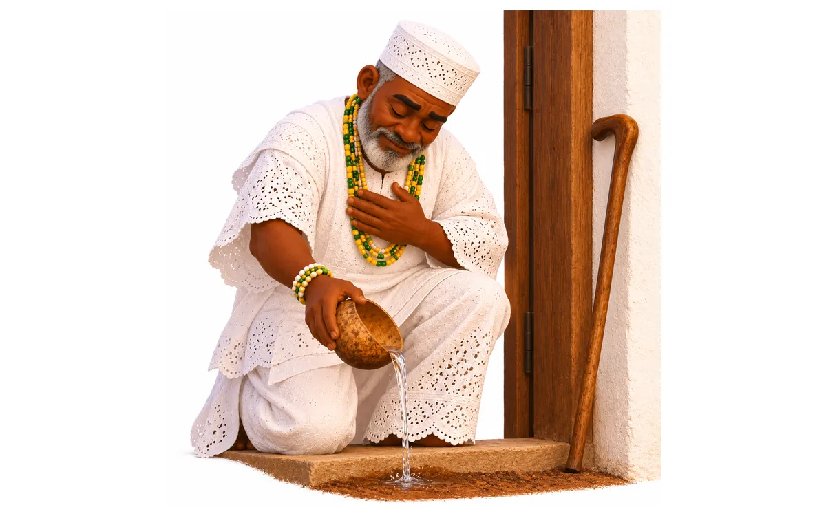 Moyugba: cómo se reza en Osha e Ifá (ilustración de Ofún Oshé)